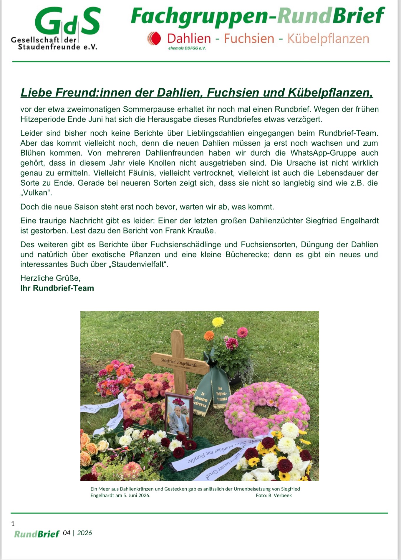 Aktueller Rundbrief